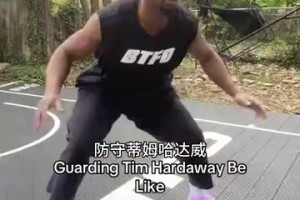 脚踝得留这了！网友恶搞：当你防守蒂姆哈达威~
