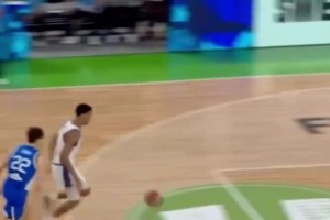 能进NBA吗？文班亚马的弟弟奥斯卡！对意大利砍9分12板3助