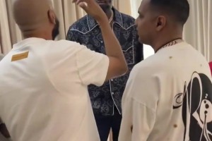 后续得考虑染胡子了！詹姆斯现身Jay-Z巡演第三场比赛